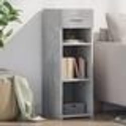 vidaXL Buffet gris béton 30x42,5x93 cm bois d'ingénierie