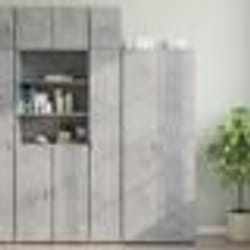 vidaXL Armoire de rangement mince gris béton 30x42,5x225 cm