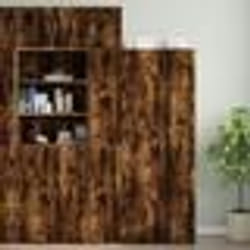 vidaXL Armoire de rangement mince chêne fumé 30x42,5x225 cm