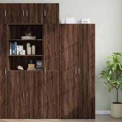 Armoire de rangement mince chêne marron 30x42,5x225 cm