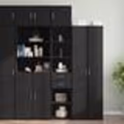 vidaXL Armoire de rangement mince noir 40x42,5x225cm bois d'ingénierie