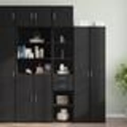 vidaXL Armoire de rangement mince noir 40x42,5x225cm bois d'ingénierie