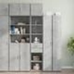 vidaXL Armoire de rangement mince gris béton 40x42,5x225 cm