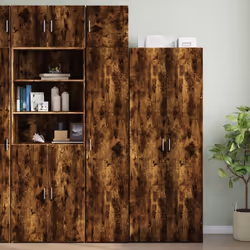 Cette armoire de rangement mince comprend deux armoires de tailles différentes, offrant un espace de rangement supplémentaire ...