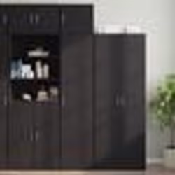 vidaXL Armoire de rangement mince noir 45x42,5x225cm bois d'ingénierie