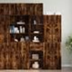 vidaXL Armoire de rangement mince chêne fumé 45x42,5x225 cm