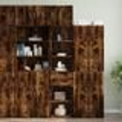 vidaXL Armoire de rangement mince chêne fumé 45x42,5x225 cm