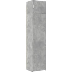 Armoire de rangement mince gris béton 50x42,5x225 cm