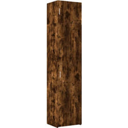 Armoire de rangement mince chêne fumé 50x42,5x225 cm - Vidaxl