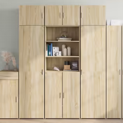 Cette armoire de rangement comprend deux armoires de tailles différentes, offrant un espace de rangement supplémentaire pour  ...