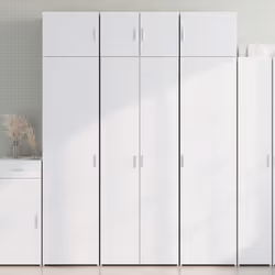 Cette armoire de rangement comprend deux armoires de tailles différentes, offrant un espace de rangement supplémentaire pour  ...