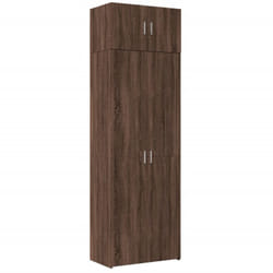 Armoire de rangement chêne brun 70x42,5x225cm bois d'ingénierie