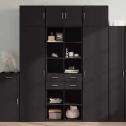 Cette armoire de rangement comprend deux armoires de tailles différentes, offrant un espace de rangement supplémentaire pour ...