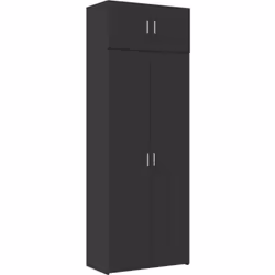 Cette armoire de rangement comprend deux armoires de tailles différentes, offrant un espace de rangement supplémentaire pour ...