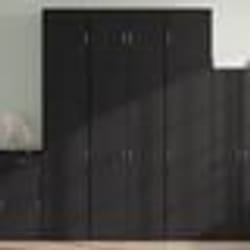 vidaXL Buffet haut noir 80x42,5x249 cm bois d'ingénierie