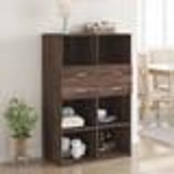 vidaXL Buffet haut chêne marron 80x42,5x124 cm bois d'ingénierie