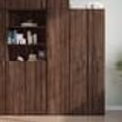 vidaXL Buffet haut chêne marron 40x42,5x185 cm bois d'ingénierie