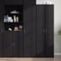 vidaXL Buffet haut noir 45x42,5x185 cm bois d'ingénierie