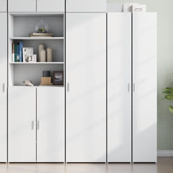 Vidaxl - Buffet haut blanc 50x42,5x185 cm bois d'ingénierie