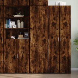 Vidaxl - Buffet haut chêne fumé 50x42,5x185 cm bois d'ingénierie