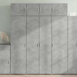 Vidaxl - Buffet haut gris béton 80x42,5x185 cm bois d'ingénierie