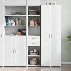 Vidaxl - Buffet haut blanc 40x42,5x185 cm bois d'ingénierie