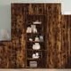vidaXL Buffet haut chêne fumé 70x41x185 cm bois d'ingénierie
