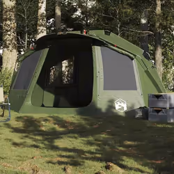 vidaXL Tente de pêche 5 personnes vert olive imperméable