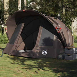 vidaXL Tente de pêche 5 personnes marron imperméable tente de camping tente de jardin abri dextérieur abri de pêche 4009393
