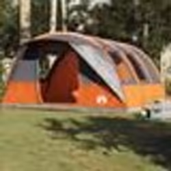 vidaXL Tente de camping tunnel 5 personnes gris et orange imperméable tente abri de camping abri de jardin tente de 4009424
