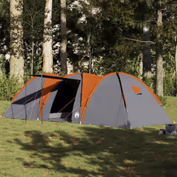 vidaXL Tente familiale à dôme 8 personnes gris et orange imperméable 4009430