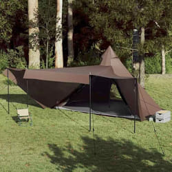 vidaXL Tente familiale tipi 8 personnes marron imperméable tente abri de camping abri de jardin tente de camping 4009450
