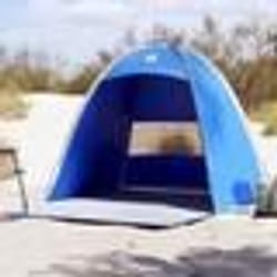 vidaXL Tente de plage 3 personnes bleu azuré imperméable tente tente de jardin abri extérieur tente de camping abri de 4009455