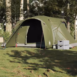 vidaXL Tente familiale à dôme 6 personnes vert olive imperméable
