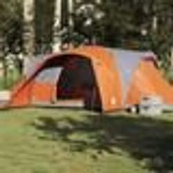 vidaXL Tente familiale à dôme 6 personnes gris et orange imperméable 4009469