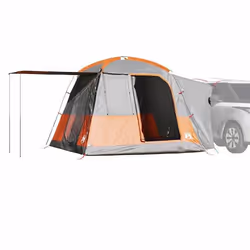 vidaXL Tente de voiture 4 personnes gris et orange imperméable