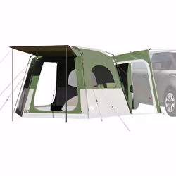vidaXL Tente de voiture 4 personnes vert imperméable
