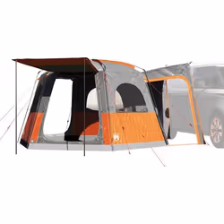 vidaXL Tente de voiture 4 personnes gris et orange imperméable