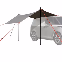 vidaXL Tente de voiture gris et orange imperméable
