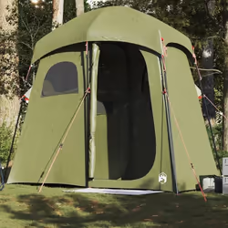 vidaXL Tente de douche 2 personnes vert olive imperméable