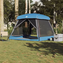Tente de cabine familiale 6 personnes bleu imperméable