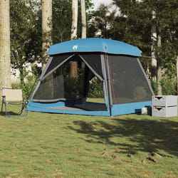 Tente de cabine familiale 6 personnes bleu imperméable