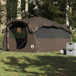 vidaXL Tente familiale tunnel 6 personnes marron imperméable tente tente de jardin abri extérieur tente de camping abri
