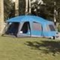 vidaXL Tente familiale avec dôme de porche 9personnes bleu imperméable tente tente de jardin abri extérieur tente de 4009585