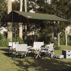 vidaXL Bâche de camping vert olive 306x306 cm imperméable