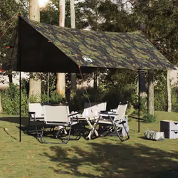 vidaXL Bâche de camping camouflage 462x306x211 cm imperméable bâche bâche imperméable bâche de camping légère bâche 4009611