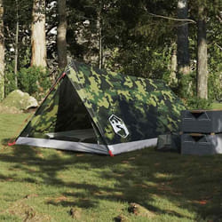 vidaXL Tente de camping 2 personnes camouflage imperméable tente abri de camping abri de jardin tente de jardin abri 4009626