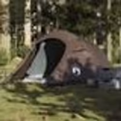 vidaXL Tente de camping tunnel 2 personnes marron imperméable tente abri de camping abri de jardin tente de jardin abri