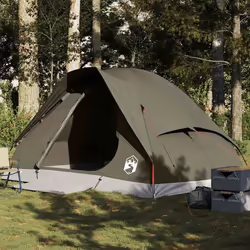 vidaXL Tente de camping à dôme 4 personnes marron imperméable 4009643