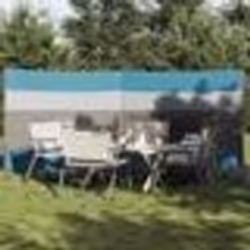 vidaXL Brise-vent de camping bleu 340x130 cm imperméable brise-vent de plage brise-vent de camping-car brise-vent de 4009658